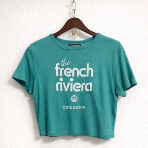 GIRL DANGEROUS | French Riviera Crop Shirt | L